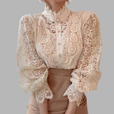 Chemise à Manches Longues en Dentelle Tove