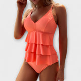 Tankini Corail à Volants Élise