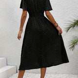 Robe Élégante à Pois Élisa