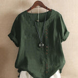 Blouse Aérée avec Patte de Boutonnage Bianca