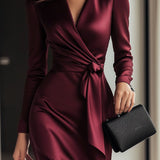 Robe Portefeuille Satinée