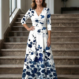 Robe Midi Croisée à Col Céline