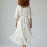 Robe Midi Drapée Églantine