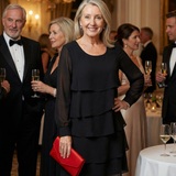 Robe Superposée Épurée Longueur Genou Lila