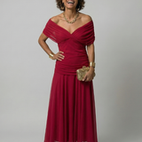 Robe Midi Décontractée à Épaules Dénudées Carine