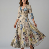 Robe Midi Croisée à Col Céline