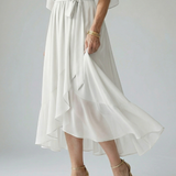 Robe Midi Drapée Églantine