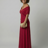 Robe Midi Décontractée à Épaules Dénudées Carine