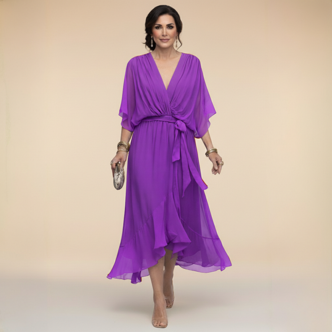 Robe en Mousseline à Décolleté V