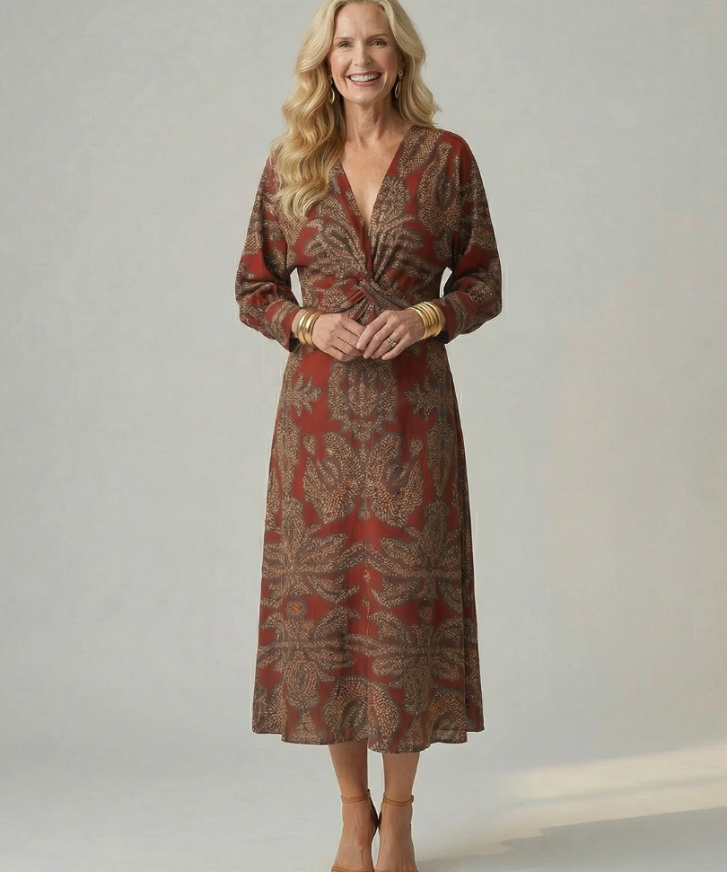 Robe Midi Portefeuille Lune