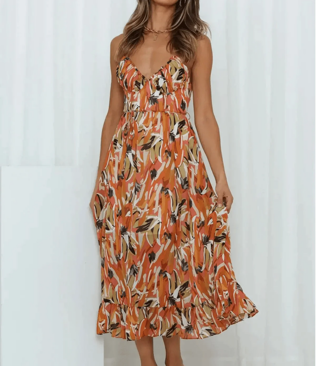 Robe Midi Éclat Coloré