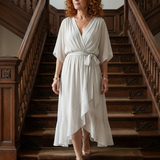 Robe Midi Drapée Églantine