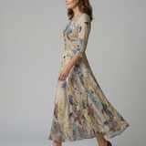 Robe Midi Croisée à Col Céline