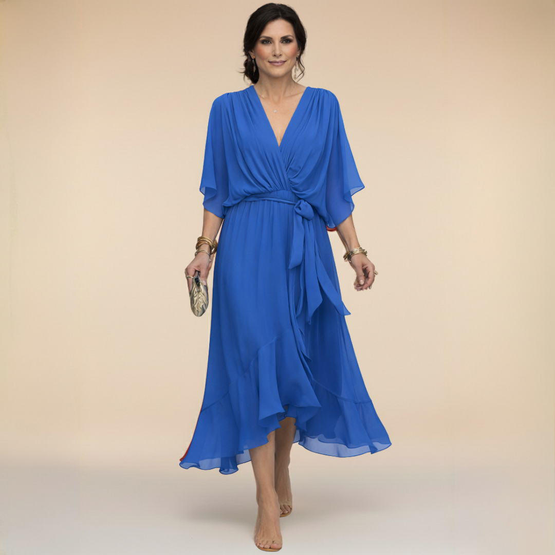 Robe en Mousseline à Décolleté V