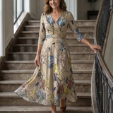 Robe Midi Croisée à Col Céline