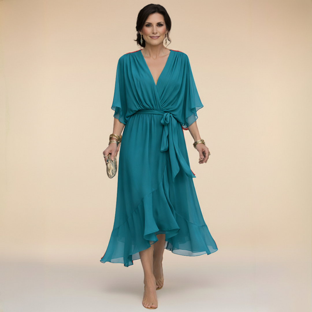 Robe en Mousseline à Décolleté V
