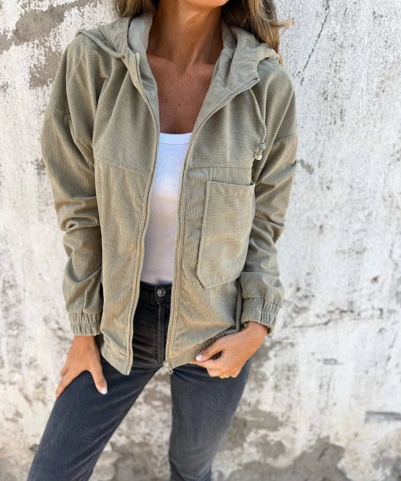 Veste Décontractée en Velours Côtelé