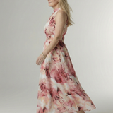 Robe Midi Dos Nu Froncée Sylvine