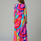 Robe Midi Croisée à Col Céline
