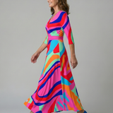 Robe Midi Croisée à Col Céline