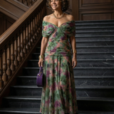 Robe Midi Décontractée à Épaules Dénudées Carine