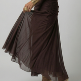 Robe Midi Décontractée à Épaules Dénudées Carine