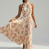 Robe Midi Dos Nu à Fleurs Auriane