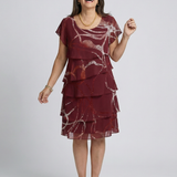 Robe Abstraite Longueur Genou Aline
