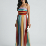 Robe Maxi à Rayures Légères Sereine