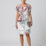 Robe Florale Épurée Longueur Genou Coline