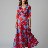 Robe Midi Croisée à Col Céline