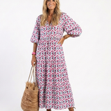 Robe Midi à Manches Longues Michelle