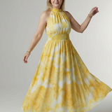 Robe Midi Dos Nu Froncée Sylvine