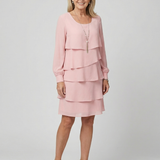 Robe Superposée Épurée Longueur Genou Lila