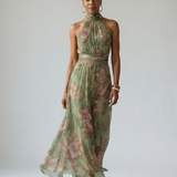 Robe Midi Dos Nu Froncée Murielle
