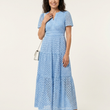 Robe Midi à Manches Courtes Bérangère