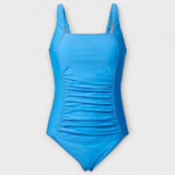 Maillot Bleu à Empiècement Voile Céline