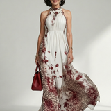 Robe Maxi Plissée Blanche Orlane