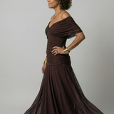 Robe Midi Décontractée à Épaules Dénudées Carine