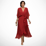 Robe en Mousseline à Décolleté V