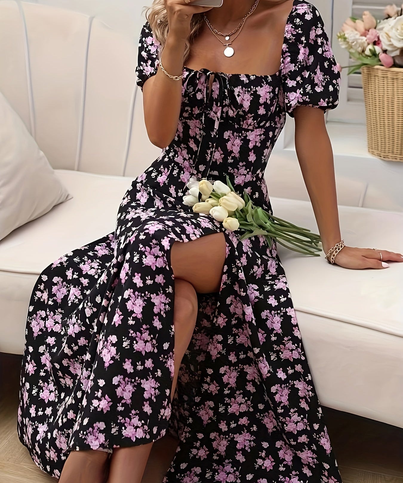 Robe Élégante Florale Chloé