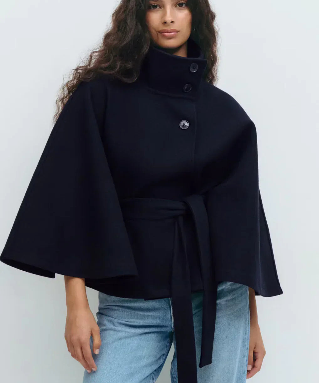 Veste Cape à Ceinture