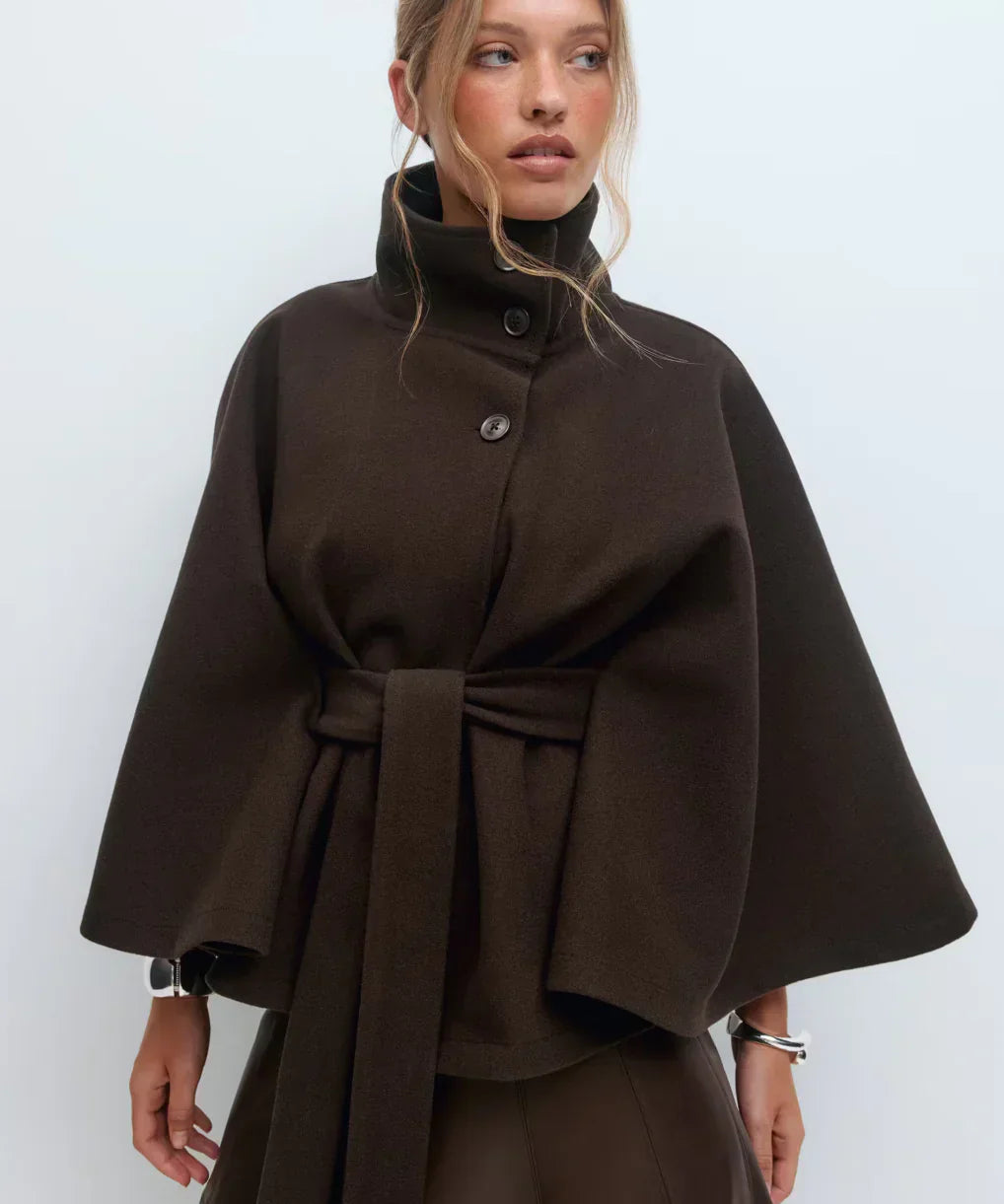 Veste Cape à Ceinture