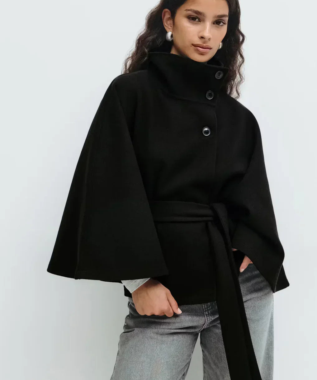Veste Cape à Ceinture