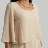 Robe à Manches Évasées Longueur Genou Denise
