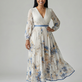Robe Midi Plissée Portefeuille Axelle