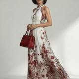 Robe Maxi Plissée Blanche Orlane