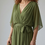 Robe Midi Drapée Églantine
