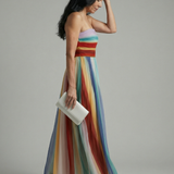 Robe Maxi à Rayures Légères Sereine