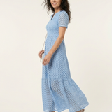 Robe Midi à Manches Courtes Bérangère